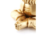Deco Figurine Gnome Meditation Gold Green 19cm