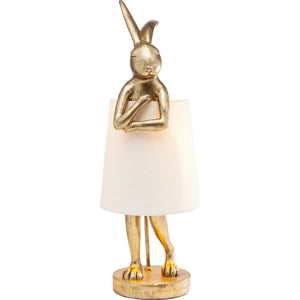 Table Lamp Animal Rabbit Gold/White 68