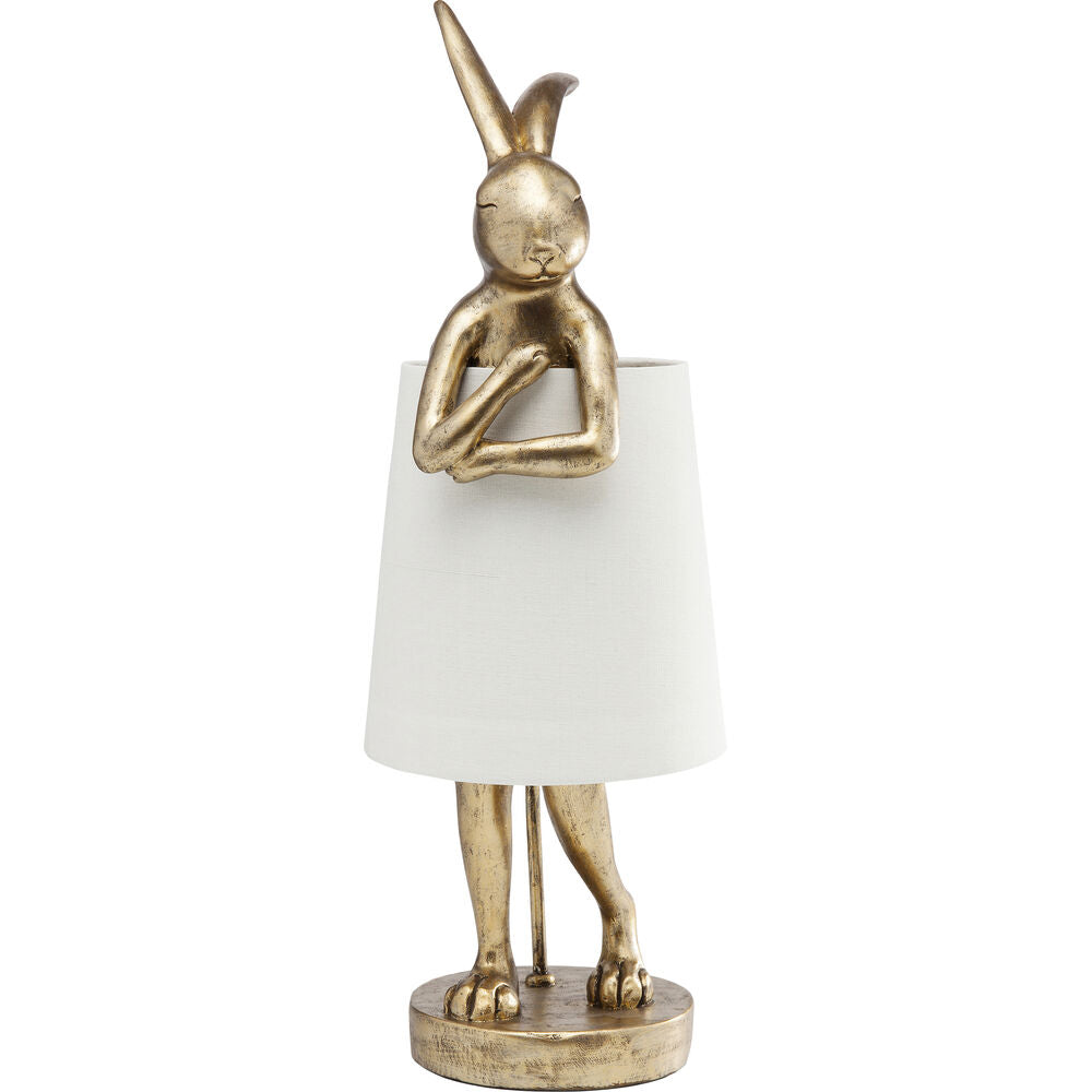 Table Lamp Animal Rabbit Gold/White 68