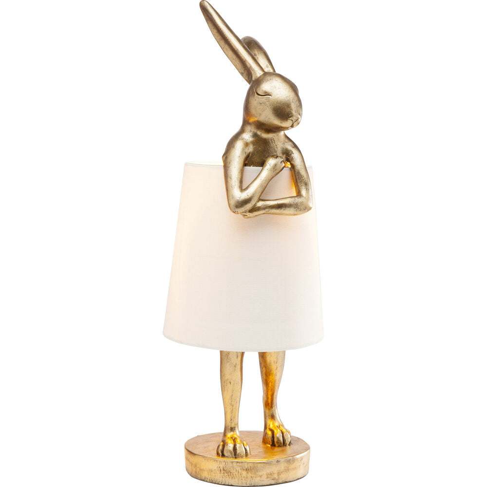 Table Lamp Animal Rabbit Gold/White 68
