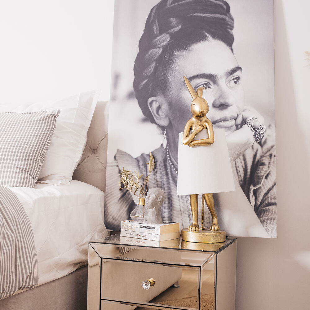 Table Lamp Animal Rabbit Gold/White 68
