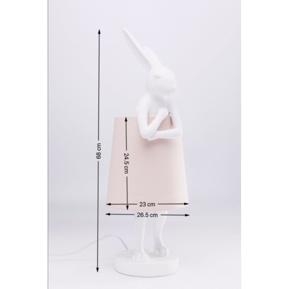 Table Lamp Animal Rabbit White 68cm