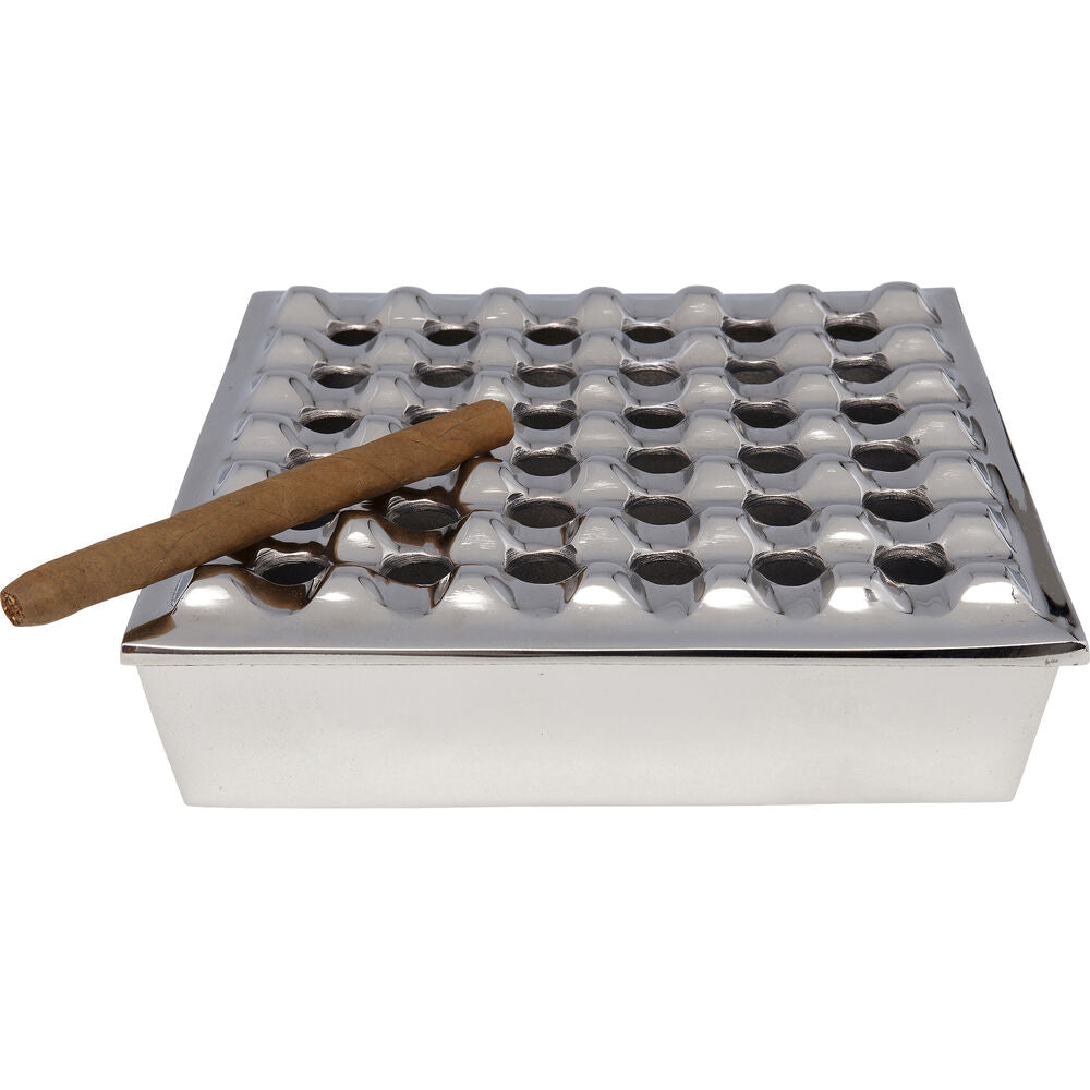 Ashtray Soho Square Silver 25x25cm