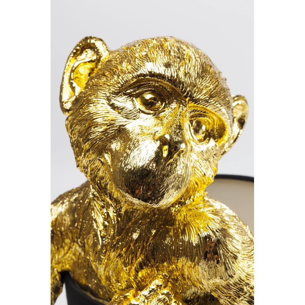 Table Lamp Animal Monkey Gold Black