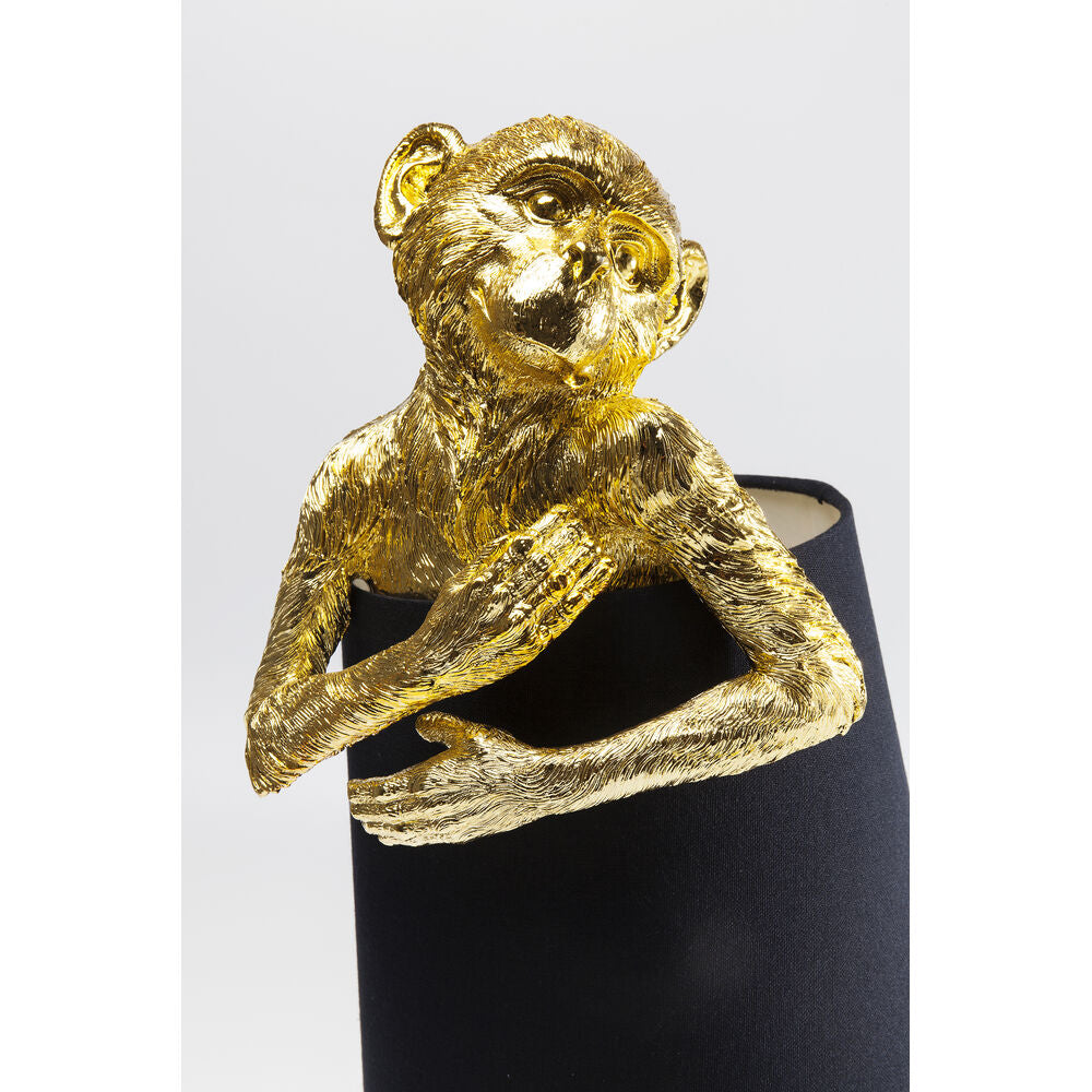 Table Lamp Animal Monkey Gold Black