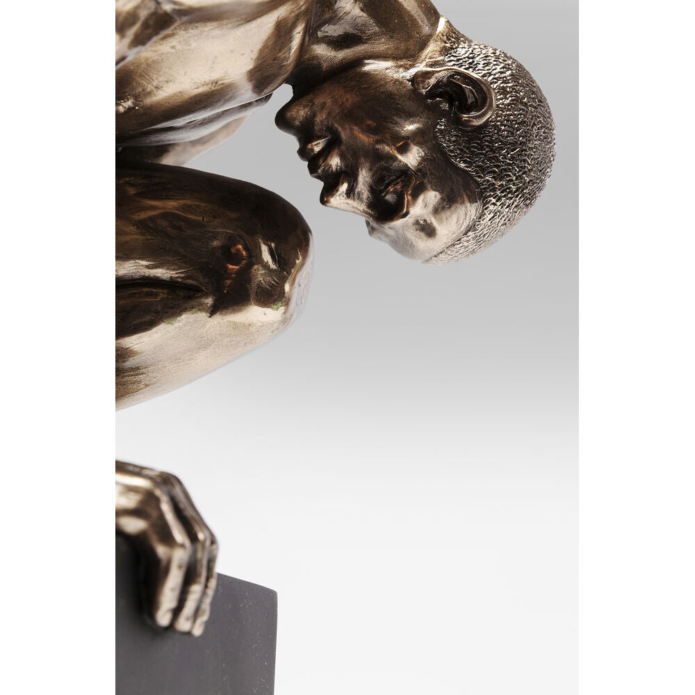 Deco Object Nude Man Stand Bronze 35cm