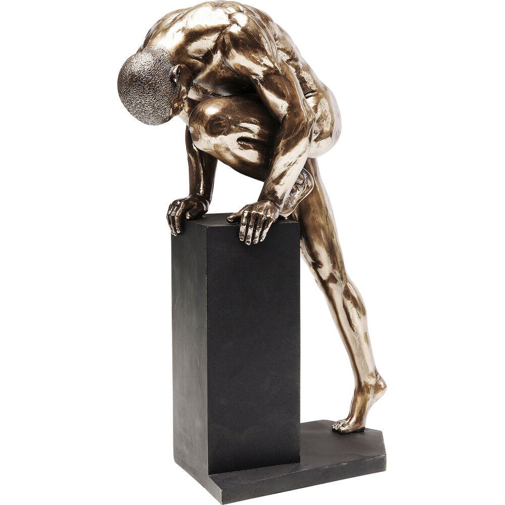 Deco Object Nude Man Stand Bronze 35cm