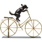 Deco Object Dog With Bicycle 44cm