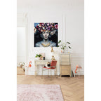 Picture Glass Flower Art Lady 120x120c