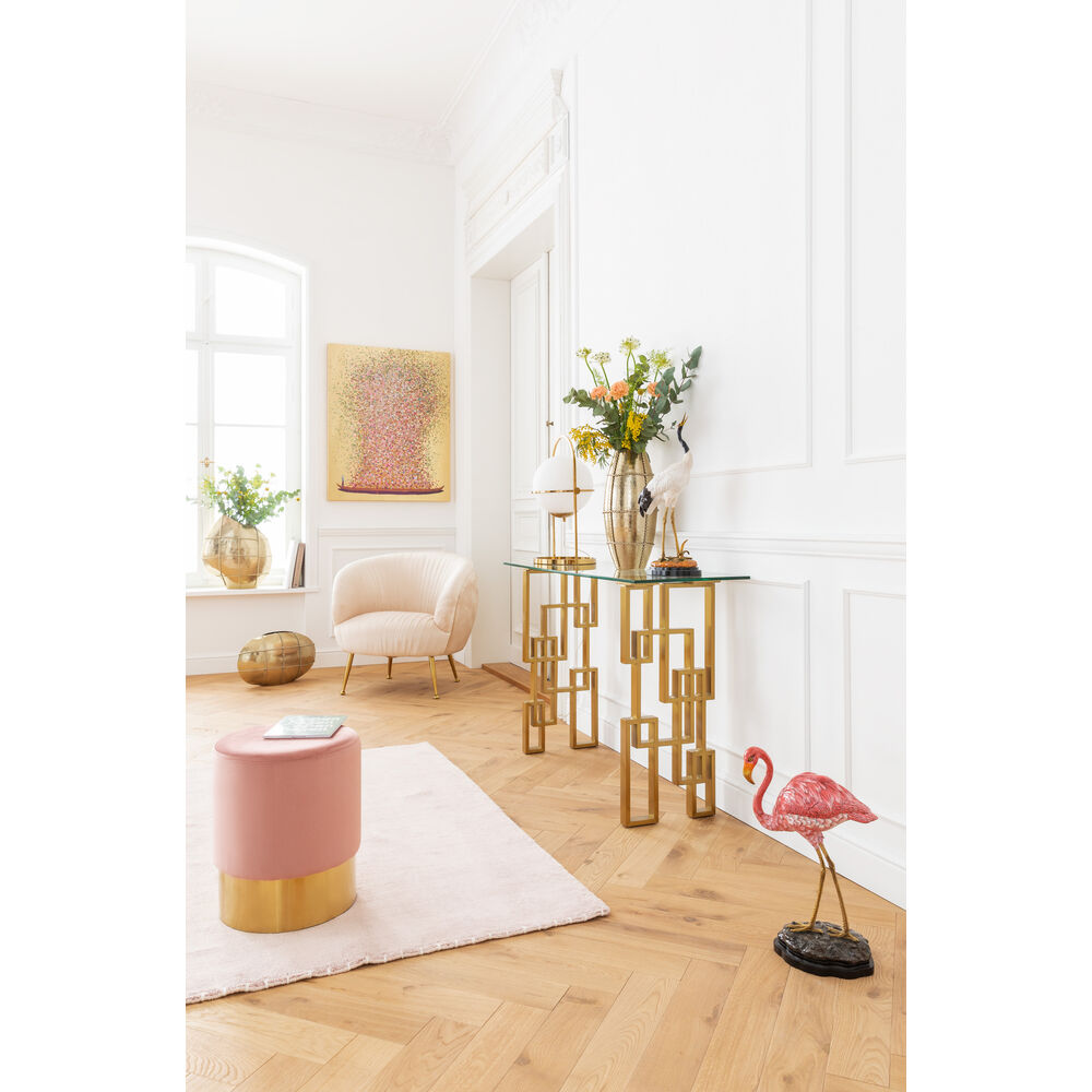 Picture Touched Flower Boat Gold Pink