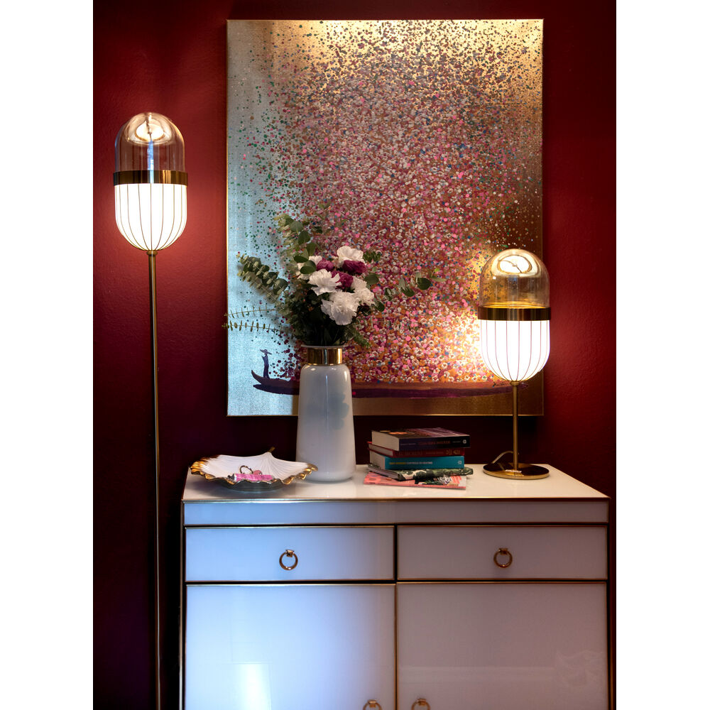 Picture Touched Flower Boat Gold Pink
