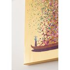 Picture Touched Flower Boat Gold Pink