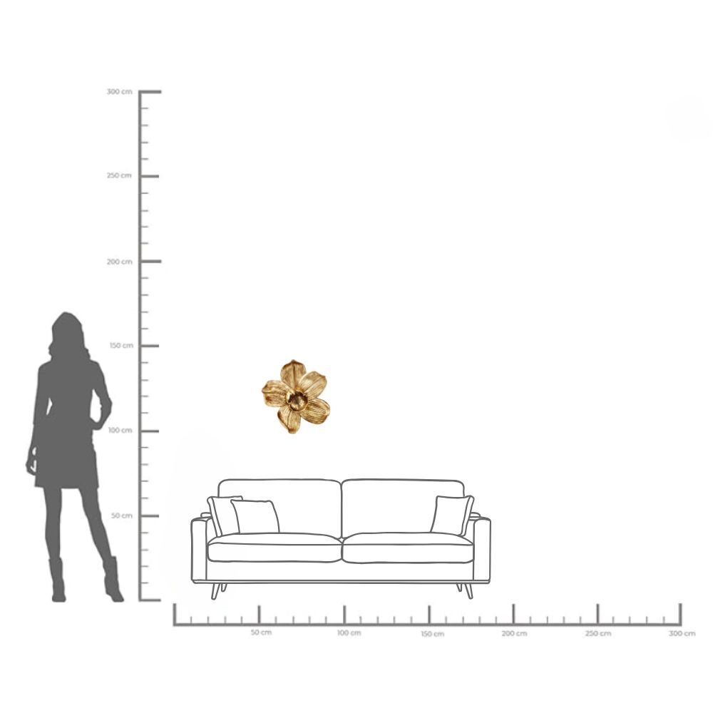 Wall Decoration Orchid Gold 44 Cm