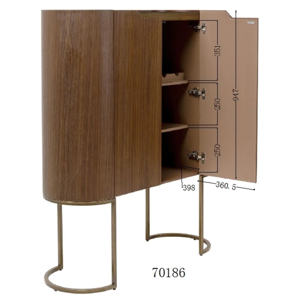 Bar Cabinet Giorgio 115x142cm