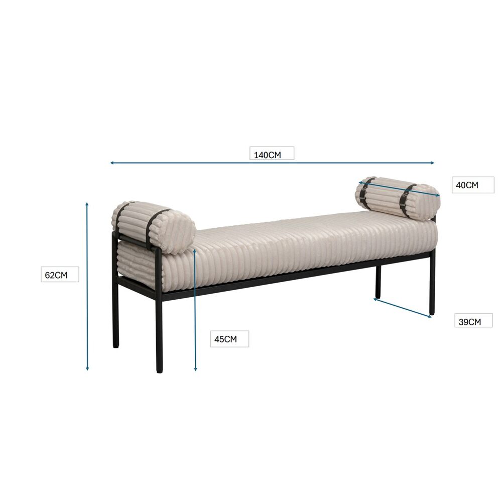 Bench Academy Cream 140cm