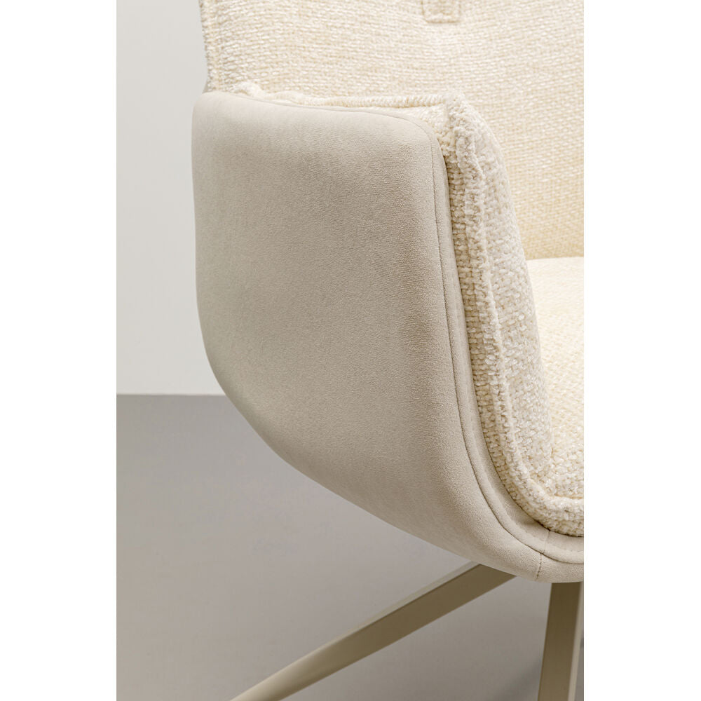 Swivel Arm Chair Hilla White