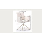 Swivel Arm Chair Hilla White