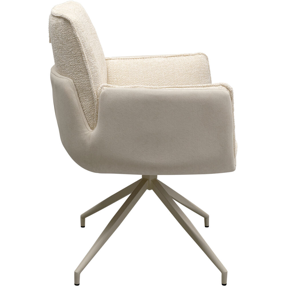 Swivel Arm Chair Hilla White