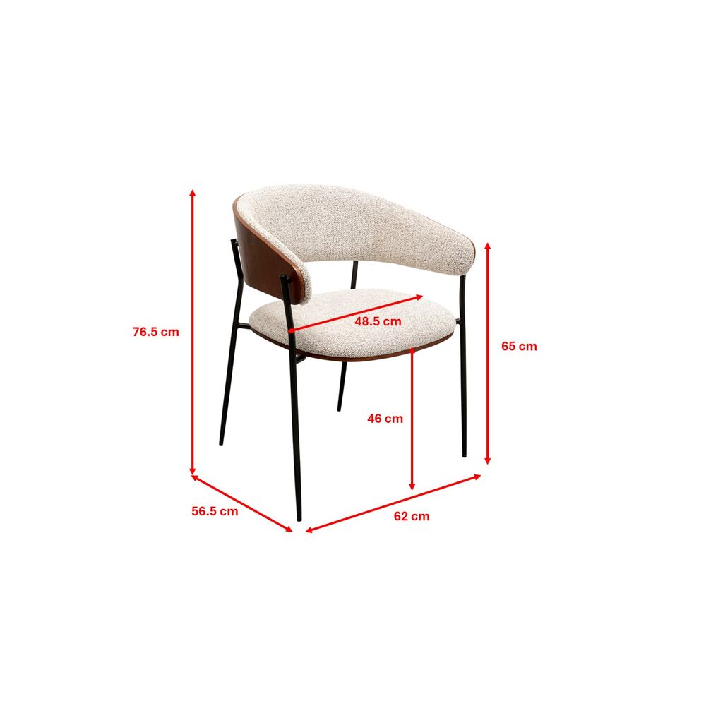 Chair with Armrest Cindy