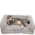 Dog/Cat Bed Stripes Grey