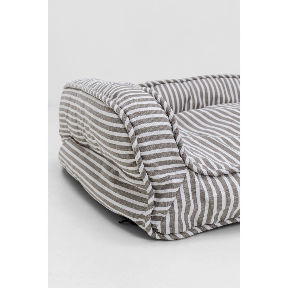 Dog/Cat Bed Stripes Grey