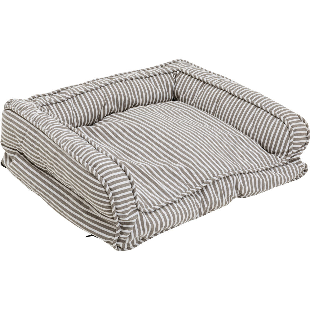 Dog/Cat Bed Stripes Grey