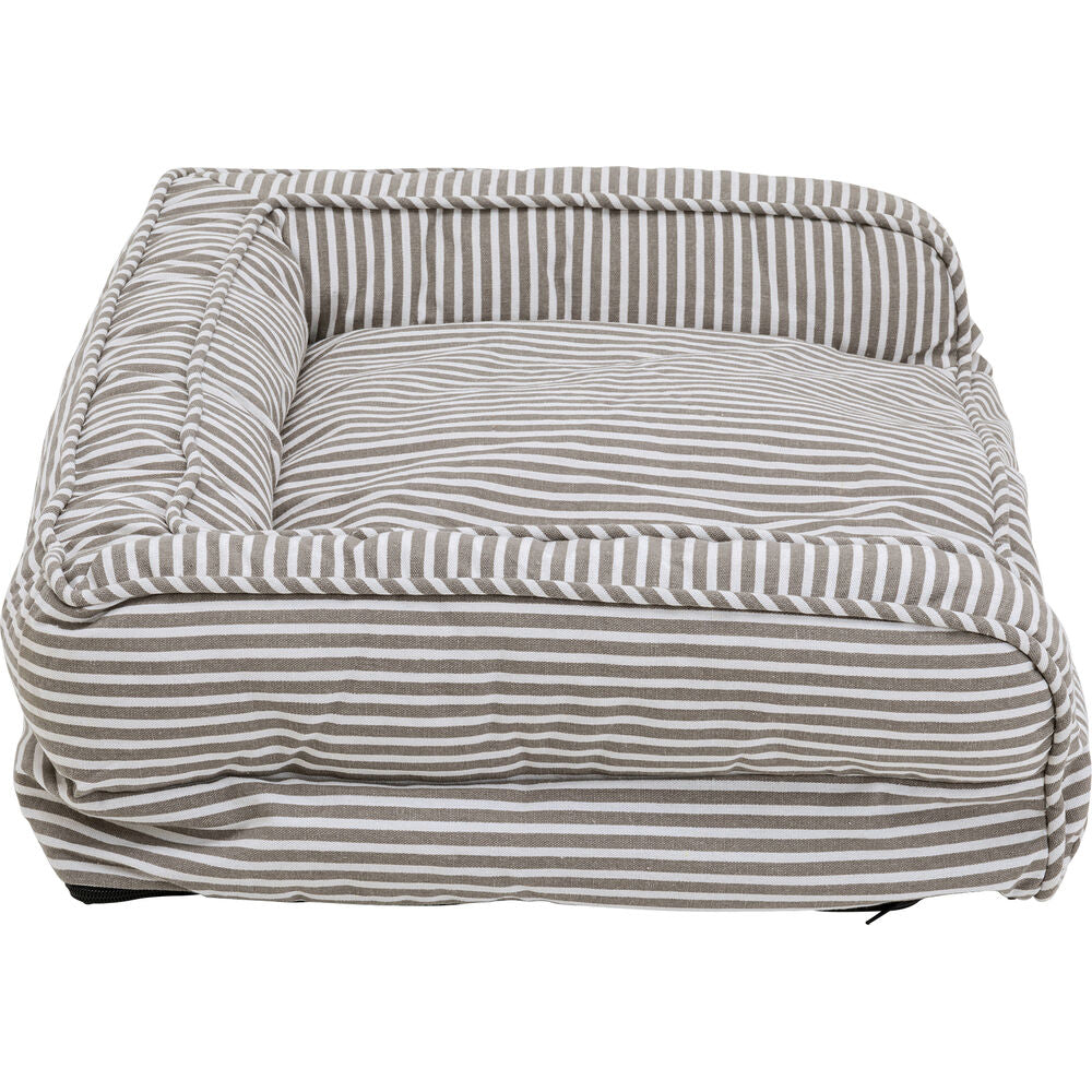 Dog/Cat Bed Stripes Grey