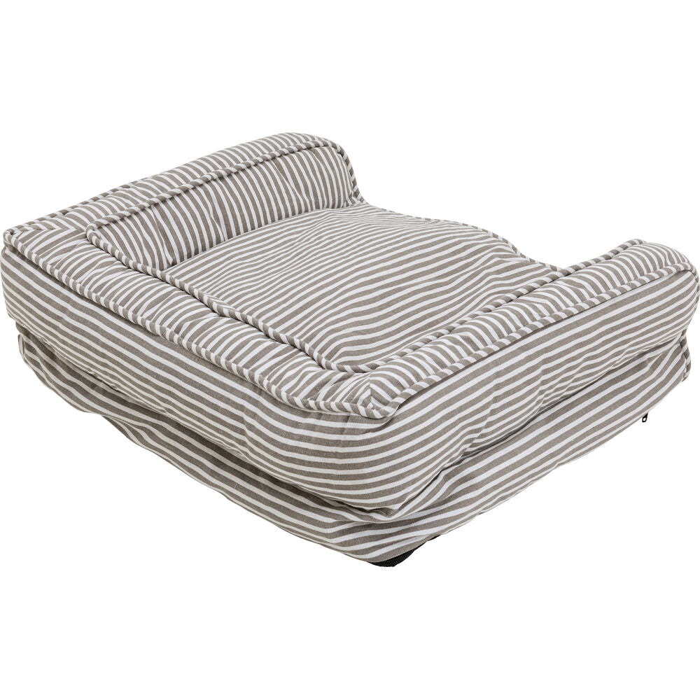 Dog/Cat Bed Stripes Grey