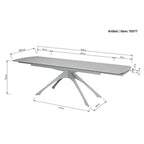 Extension Table Lana Greige 180(40+40)x90cm
