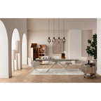 Extension Table Lana Greige 180(40+40)x90cm