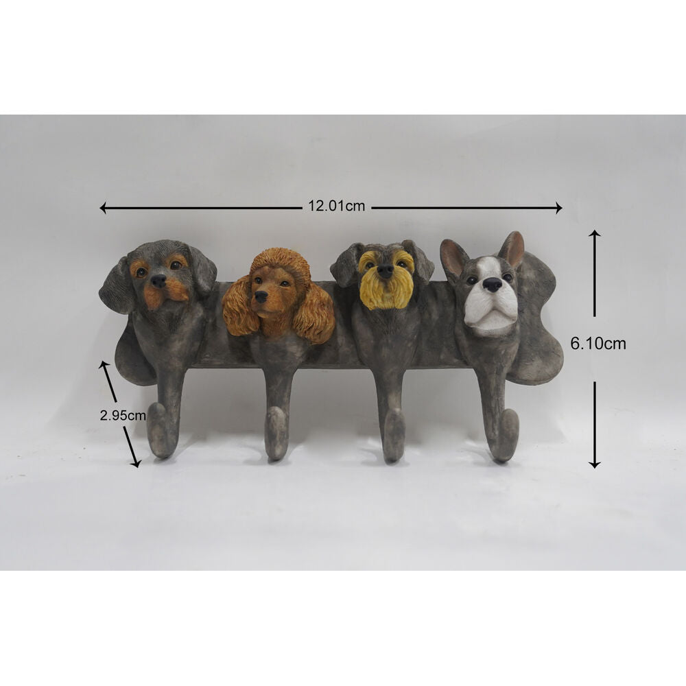 Coat Rack Dog Family 31cm