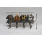 Coat Rack Dog Family 31cm