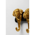 Coat Rack Dog Family Gold 31cm