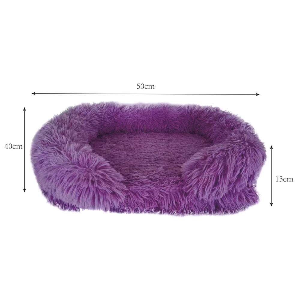 Dog/Cat Bed Fluffy Purple