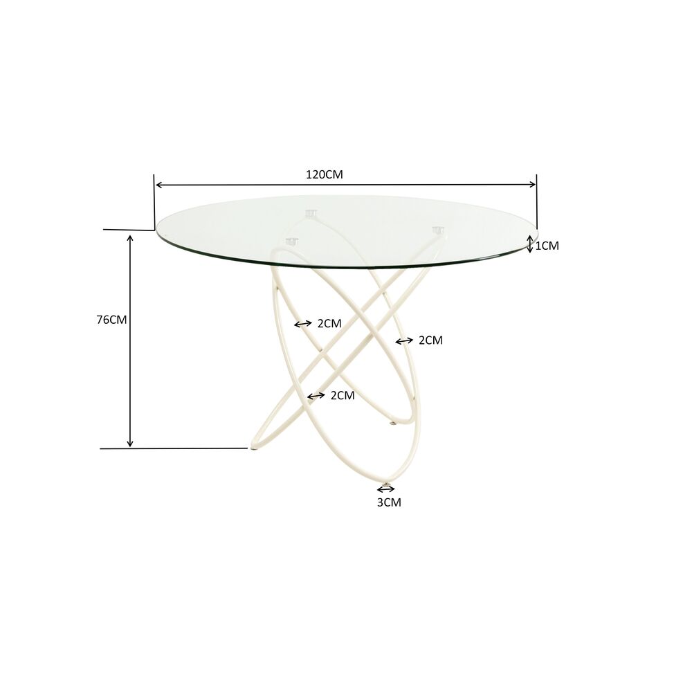 Table Molekular Greige Ø120cm