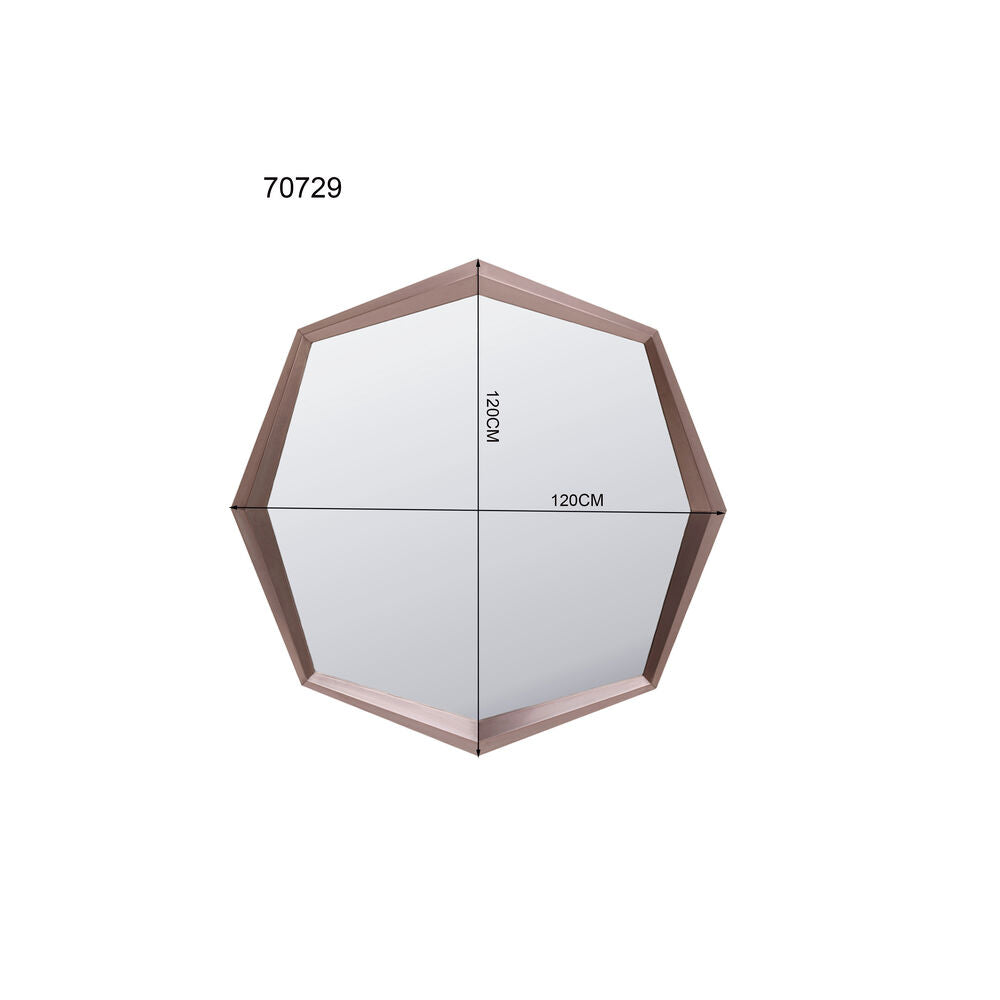 Wall Mirror Octagon Coffee 120x120cm