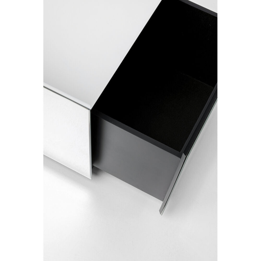 Side Table Luxy Mirror Drawer 45x45cm
