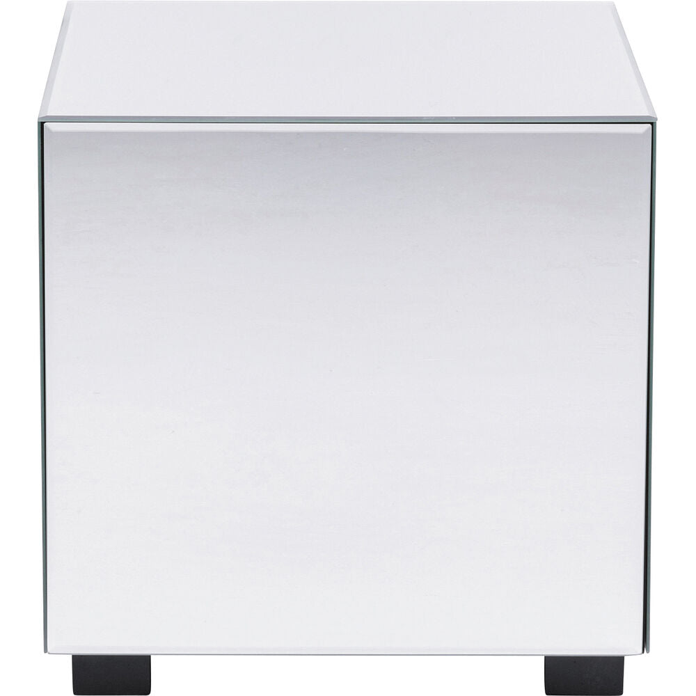 Side Table Luxy Mirror Drawer 45x45cm