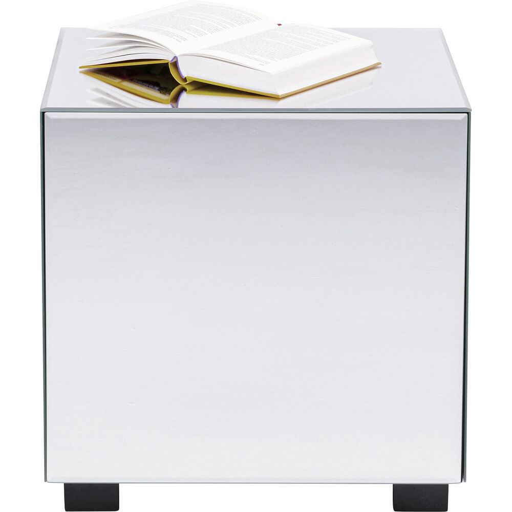 Side Table Luxy Mirror Drawer 45x45cm