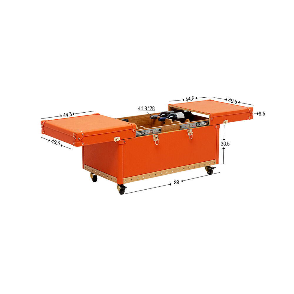Coffee Table Bar Monaco Orange 89x50cm