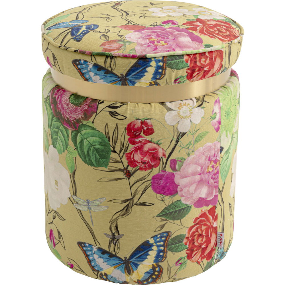 Stool Flower Fever Yellow Ø39cm