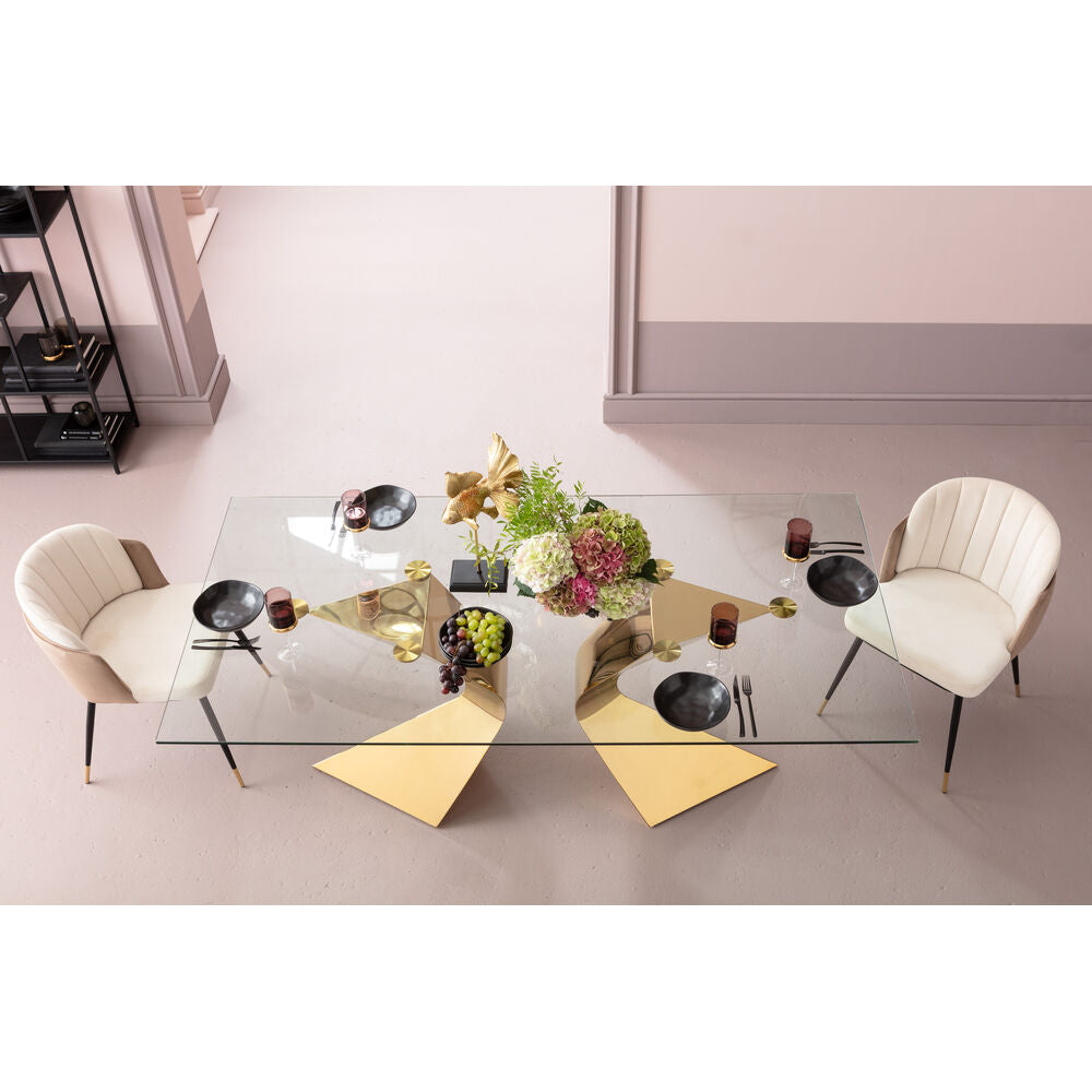 Table Gloria Gold 200x100cm
