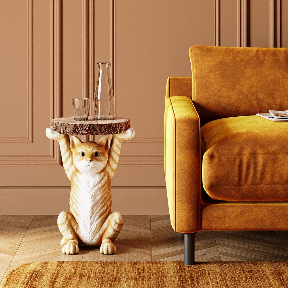 Side Table Animal Ms Cat Ø33cm