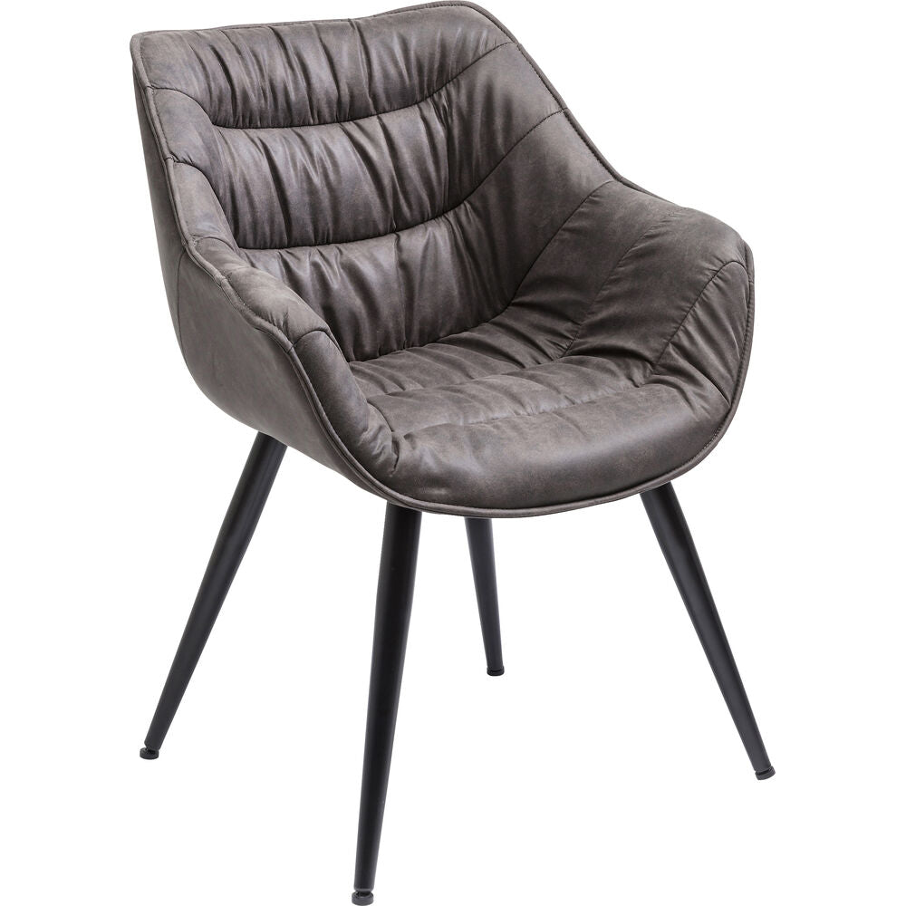 Chair with Armrest Thelma Grey (2/Set)