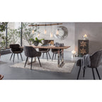 Chair with Armrest Thelma Grey (2/Set)