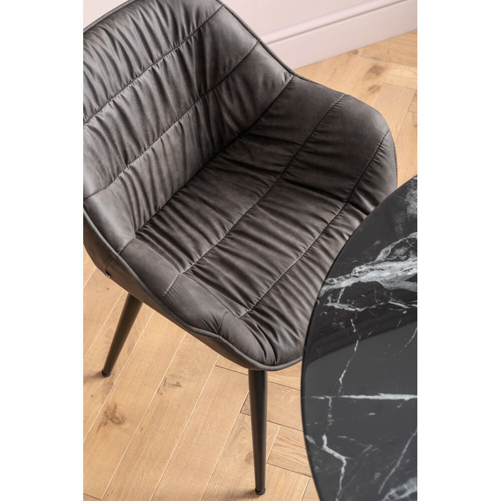 Chair with Armrest Thelma Grey (2/Set)