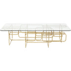 Coffee Table Meander Gold 140x80cm