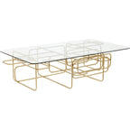 Coffee Table Meander Gold 140x80cm
