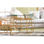 Coffee Table Meander Gold 140x80cm