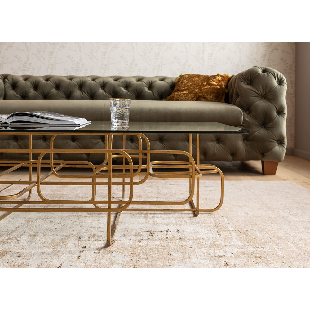 Coffee Table Meander Gold 140x80cm